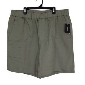 NWT Alfani Shorts Casual Linen Blend Elastic Waist Size L Summer Wear Womens